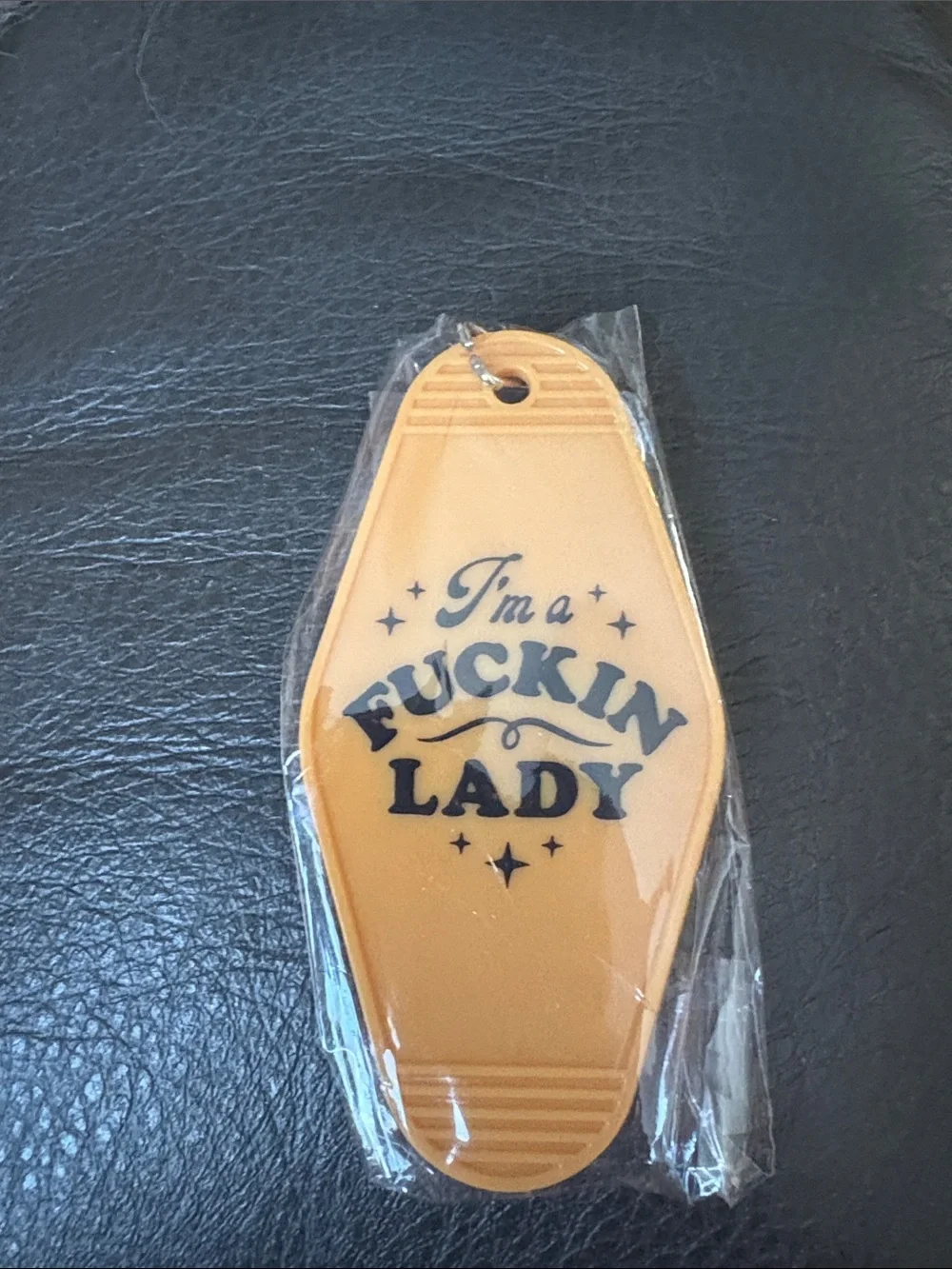 Retro Orange 'I'm a Fuckin Lady' Keychain